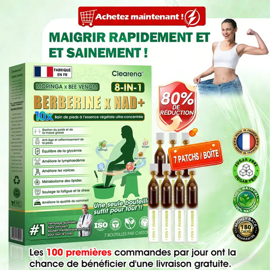 🇫🇷 Boutique Officielle France | 🧑‍⚕️ Clearena® Moringa · Venin d'Abeille · Berbérine × NAD+ Essence de Bain de Pieds Herboristerie 8-en-1 — Ultra-Concentrée 10× Une application quotidienne, des résultats visibles sous 7 jours.